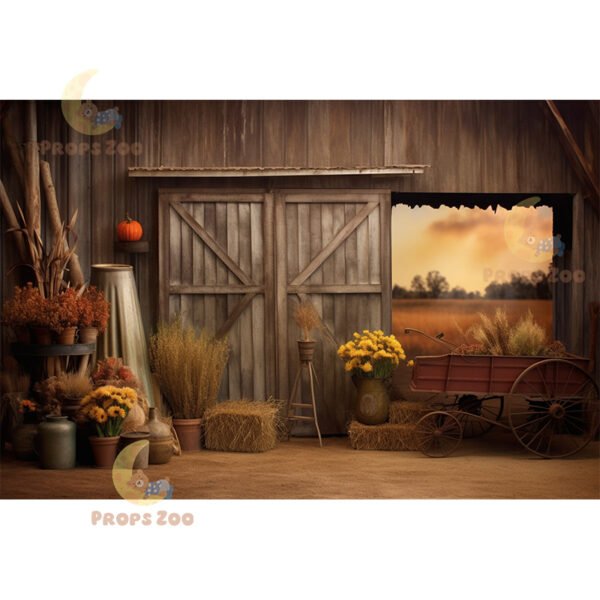 b26 B021 Wooden boho special theme backdrop